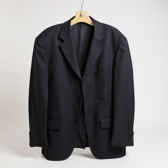 Banana Republic Men's Wool Blazer 42R | Made in Italy Black Sport Coat Jacket - Picture 1 of 9